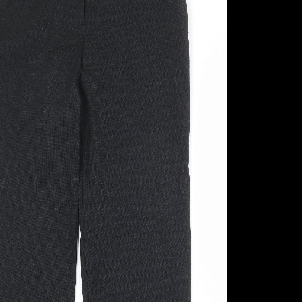 M&Co Womens Black Polyester Dress Pants Trousers Size 12 Regular Zip