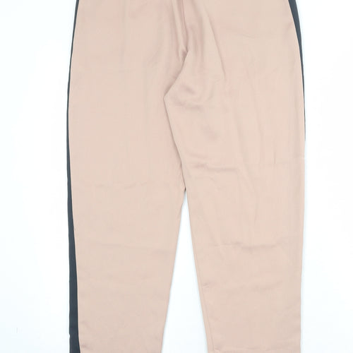Topshop Womens Pink Polyester Trousers Size 10 Regular Zip