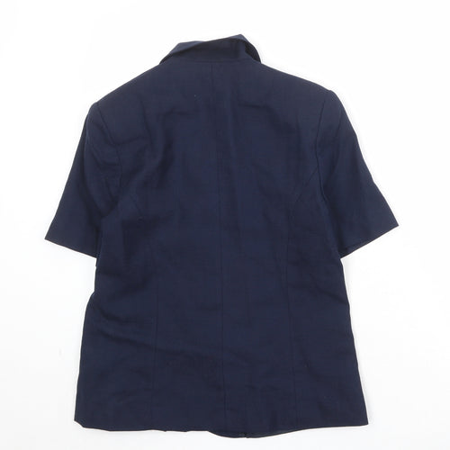 Susan Berman Womens Blue Polyester Jacket Blazer Size 10