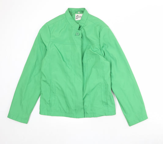 Eleganze Womens Green Jacket Blazer Size 14 Button