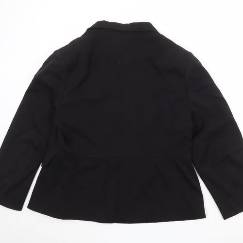 BHS Womens Black Polyester Jacket Blazer Size 18