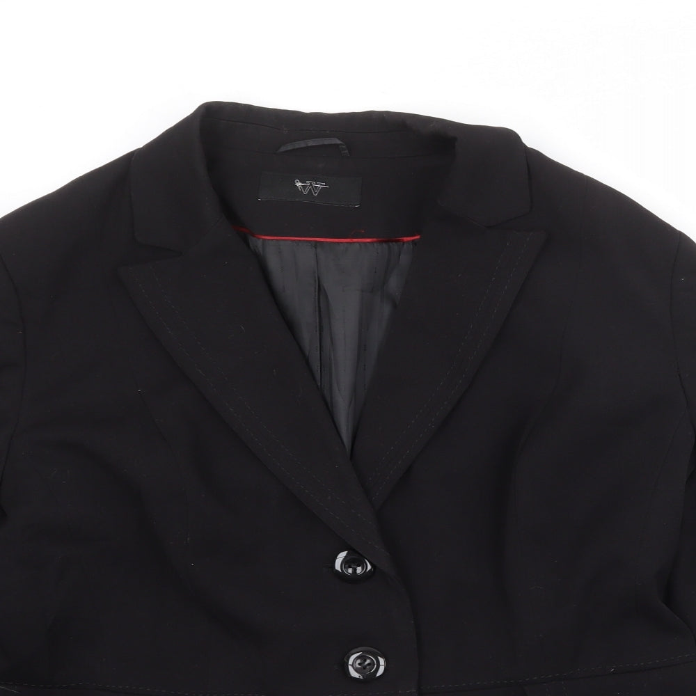 BHS Womens Black Polyester Jacket Blazer Size 18