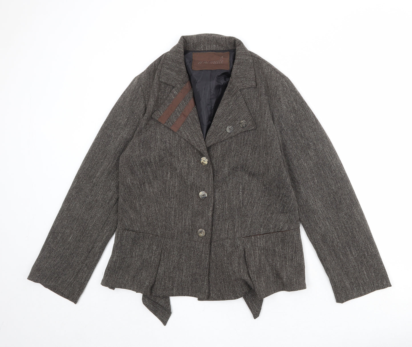 Arindale Womens Brown Polyester Jacket Blazer Size 14