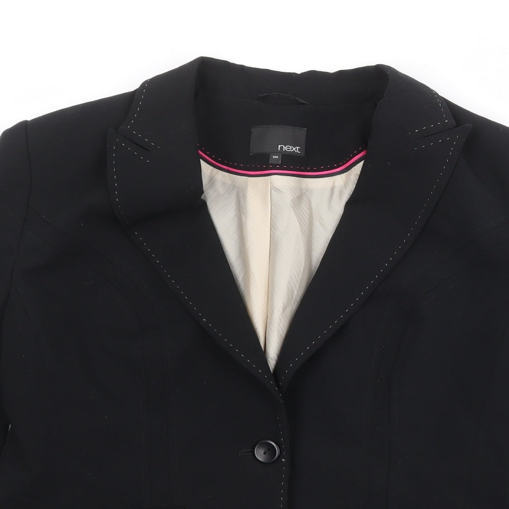 NEXT Womens Black Polyester Jacket Blazer Size 18