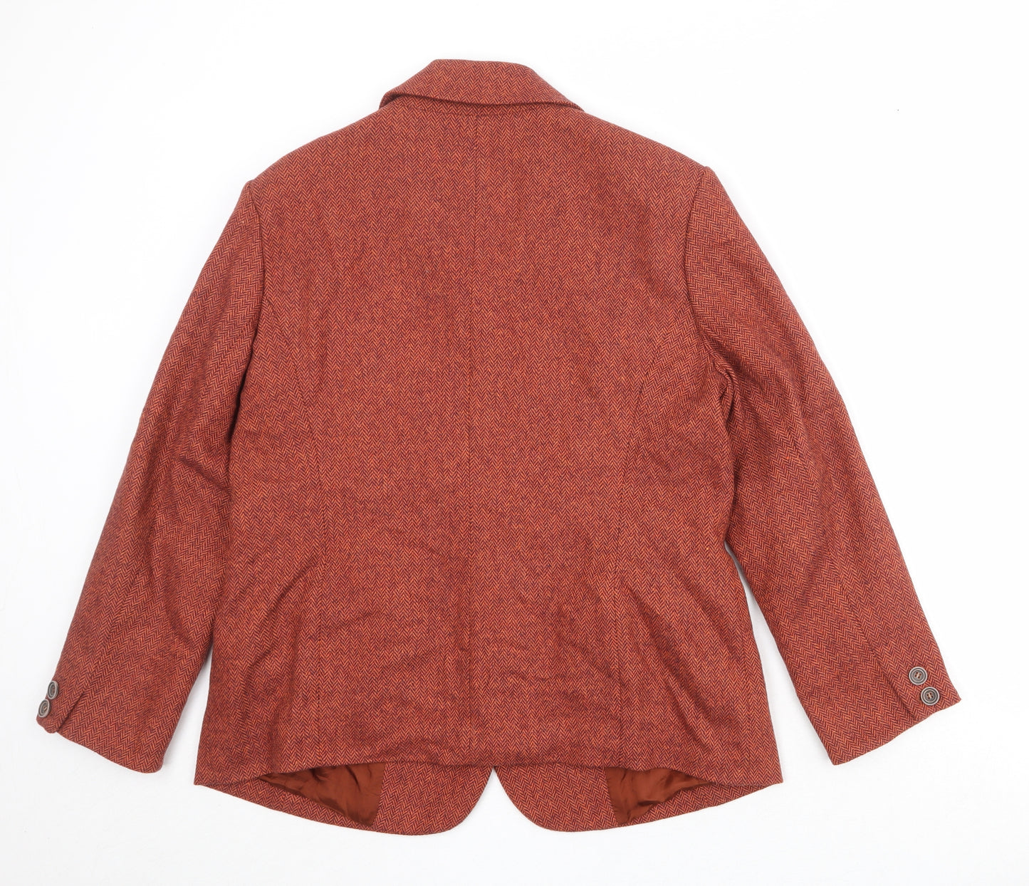 Madeleine Womens Orange Polyester Jacket Suit Jacket Size M