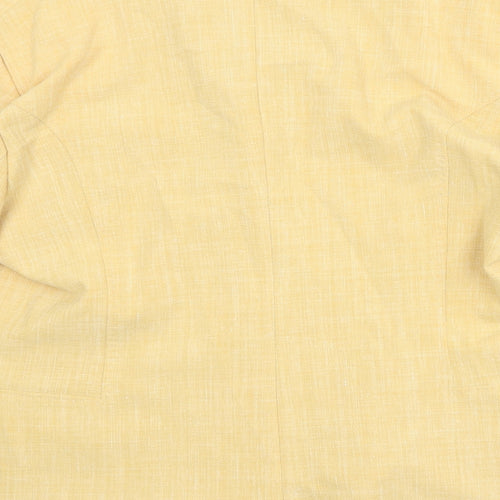 Alexon Womens Yellow Polyester Jacket Blazer Size 20