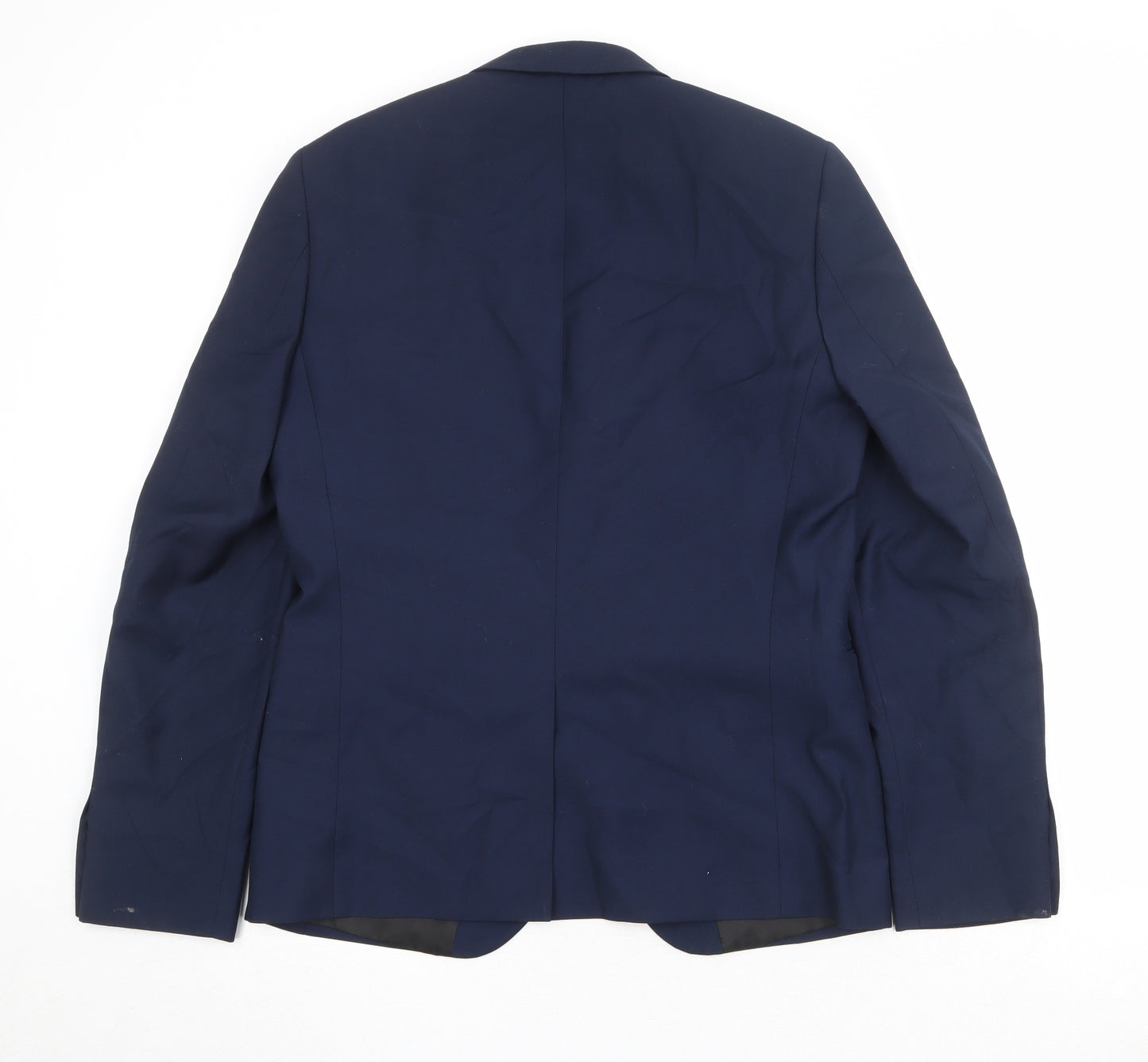 Burton Mens Blue Polyester Jacket Suit Jacket Size 40 Regular