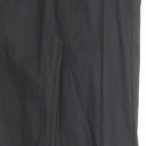 River Island Womens Black Cotton Trousers Size 8 Regular Zip