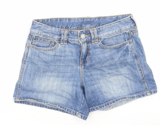 Gap Womens Blue Cotton Hot Pants Shorts Size 28 in Regular Zip