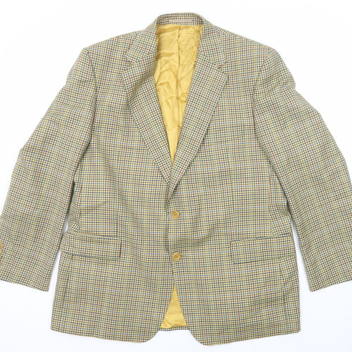 Eric Spencer Mens Multicoloured Geometric Polyester Jacket Blazer Size 46 Regular