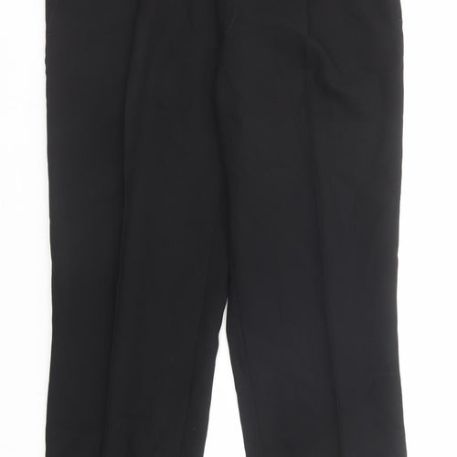 Daniel Hechter Mens Black Wool Dress Pants Trousers Size 36 in Regular Zip