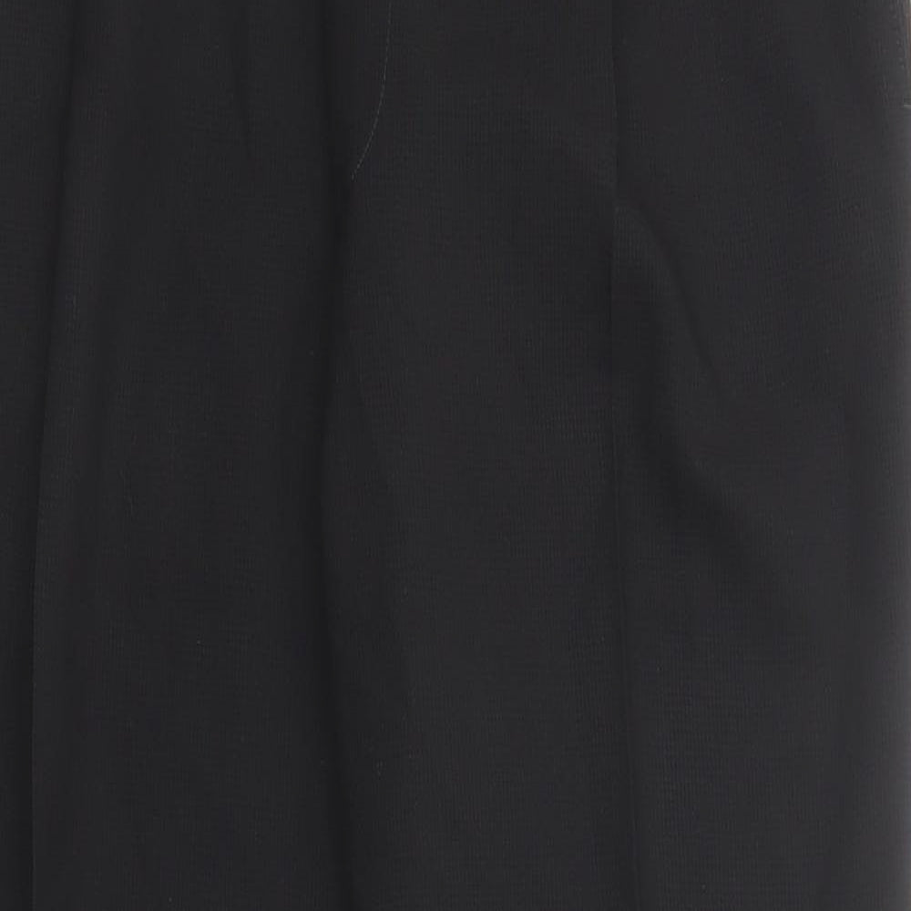 Daniel Hechter Mens Black Wool Dress Pants Trousers Size 36 in Regular Zip
