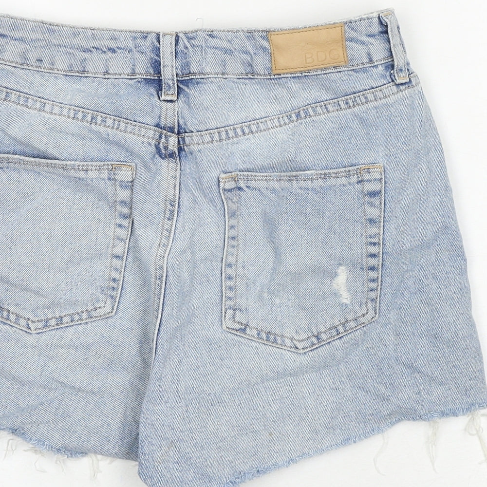 BDG Womens Blue 100% Cotton Cut-Off Shorts Size 27 in Regular Zip