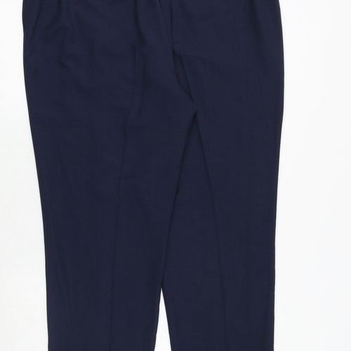 Marks and Spencer Womens Blue Polyester Trousers Size 20 Regular