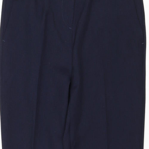 NEXT Womens Blue Polyester Dress Pants Trousers Size 8 Regular Zip
