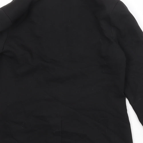 SOSANDAR Womens Black Polyester Jacket Blazer Size 10
