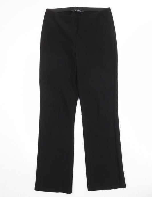 Bonmarché Womens Black Polyester Trousers Size 10 Regular