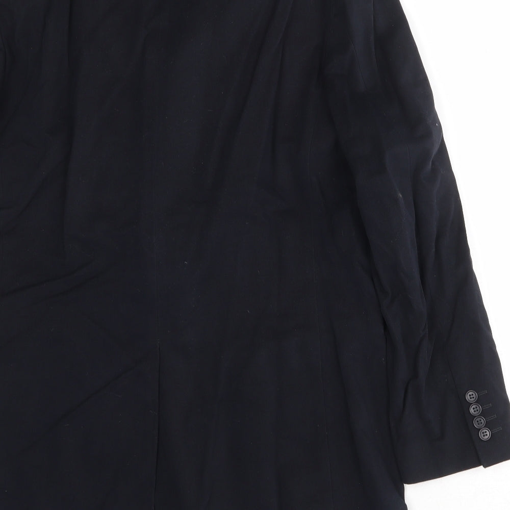 Marks and Spencer Mens Blue Cotton Jacket Suit Jacket Size 40 Regular