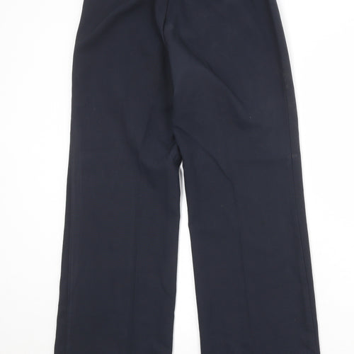 M&Co Womens Blue Polyester Dress Pants Trousers Size 10 Regular Zip
