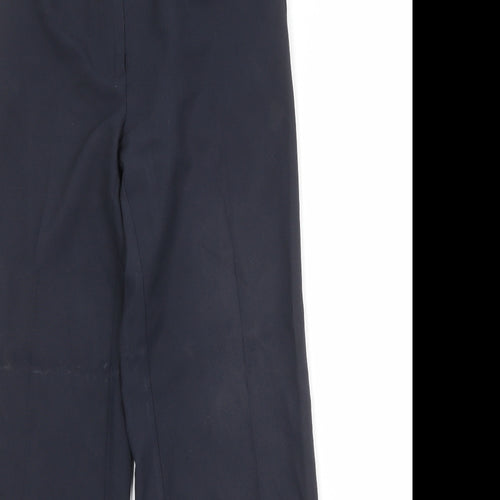 M&Co Womens Blue Polyester Dress Pants Trousers Size 10 Regular Zip