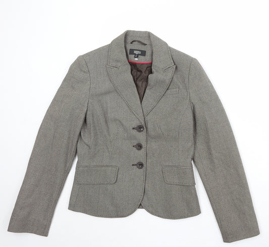 Marks and Spencer Womens Brown Polyester Jacket Blazer Size 12