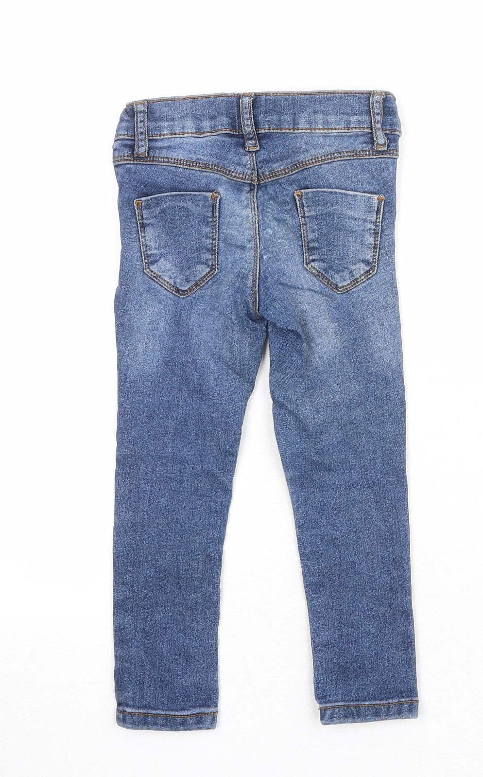 Mothercare Boys Blue Coir Skinny Jeans Size 2-3 Years Regular Snap