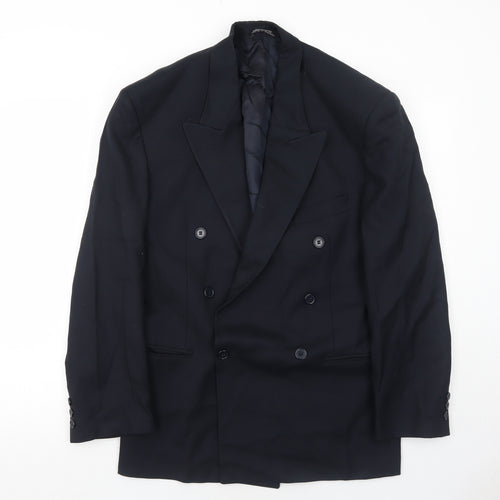 Gianni Baldo Mens Blue Wool Jacket Suit Jacket Size 40 Regular