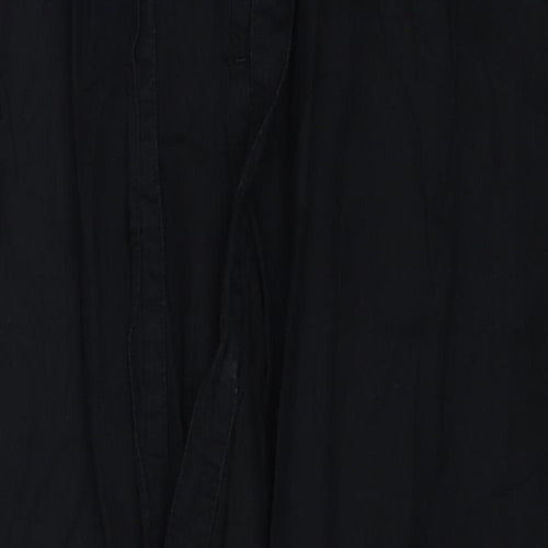 Gap Womens Black Cotton Trousers Size 6 Regular Drawstring