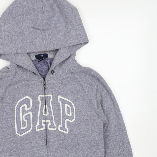 Gap Womens Grey Cotton Full Zip Hoodie Size S Zip