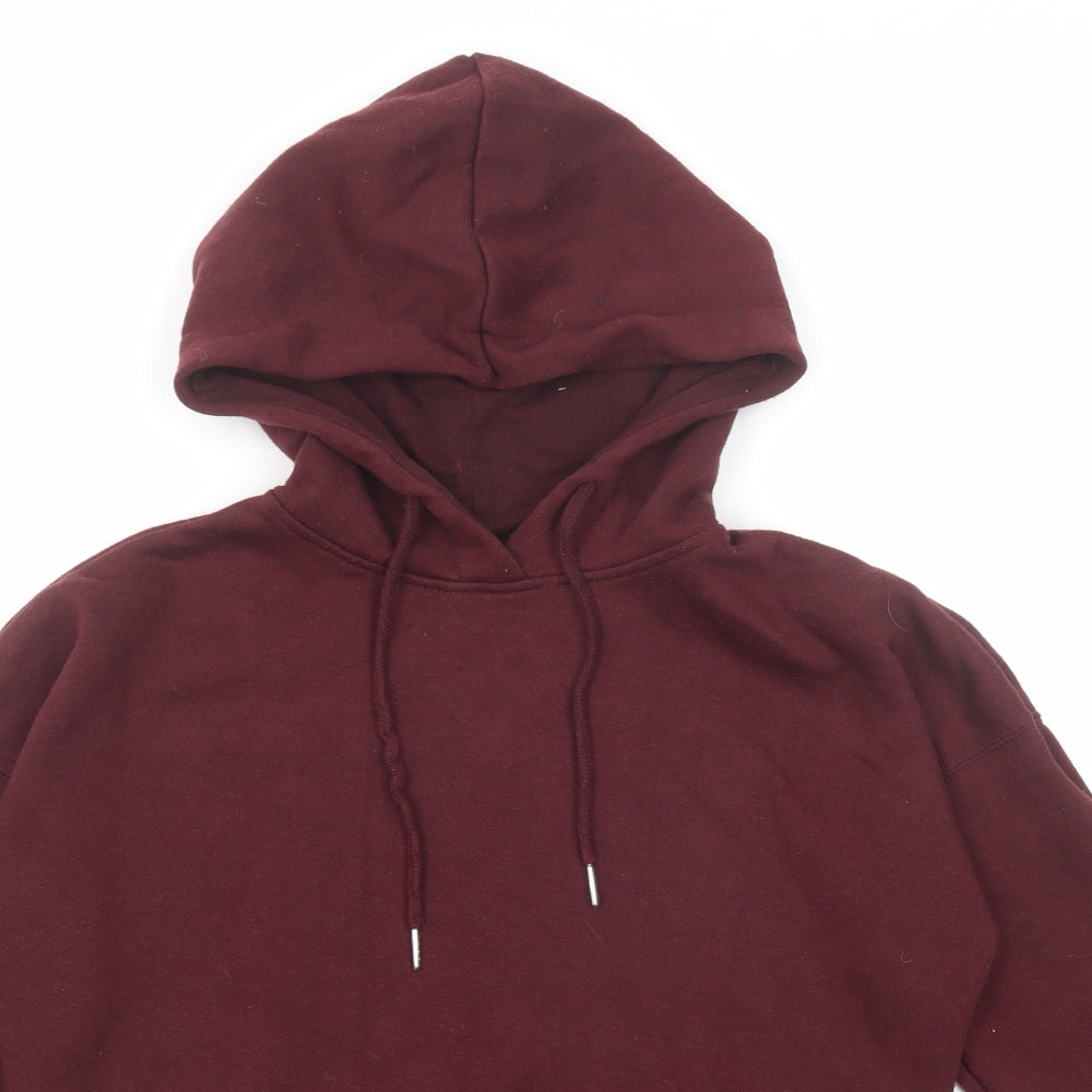New Look Mens Red Cotton Pullover Hoodie Size S