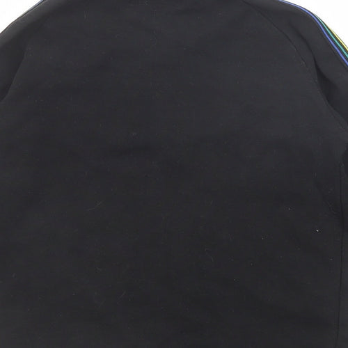 NEXT Boys Black Cotton Full Zip Sweatshirt Size 8 Years Zip - Side Stripe Detail