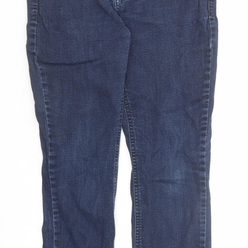 Marks and Spencer Boys Blue Cotton Straight Jeans Size 11-12 Years Regular Zip
