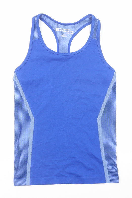 Mountain Warehouse Womens Blue Polyester Pullover Tank Size S Scoop Neck Pullover