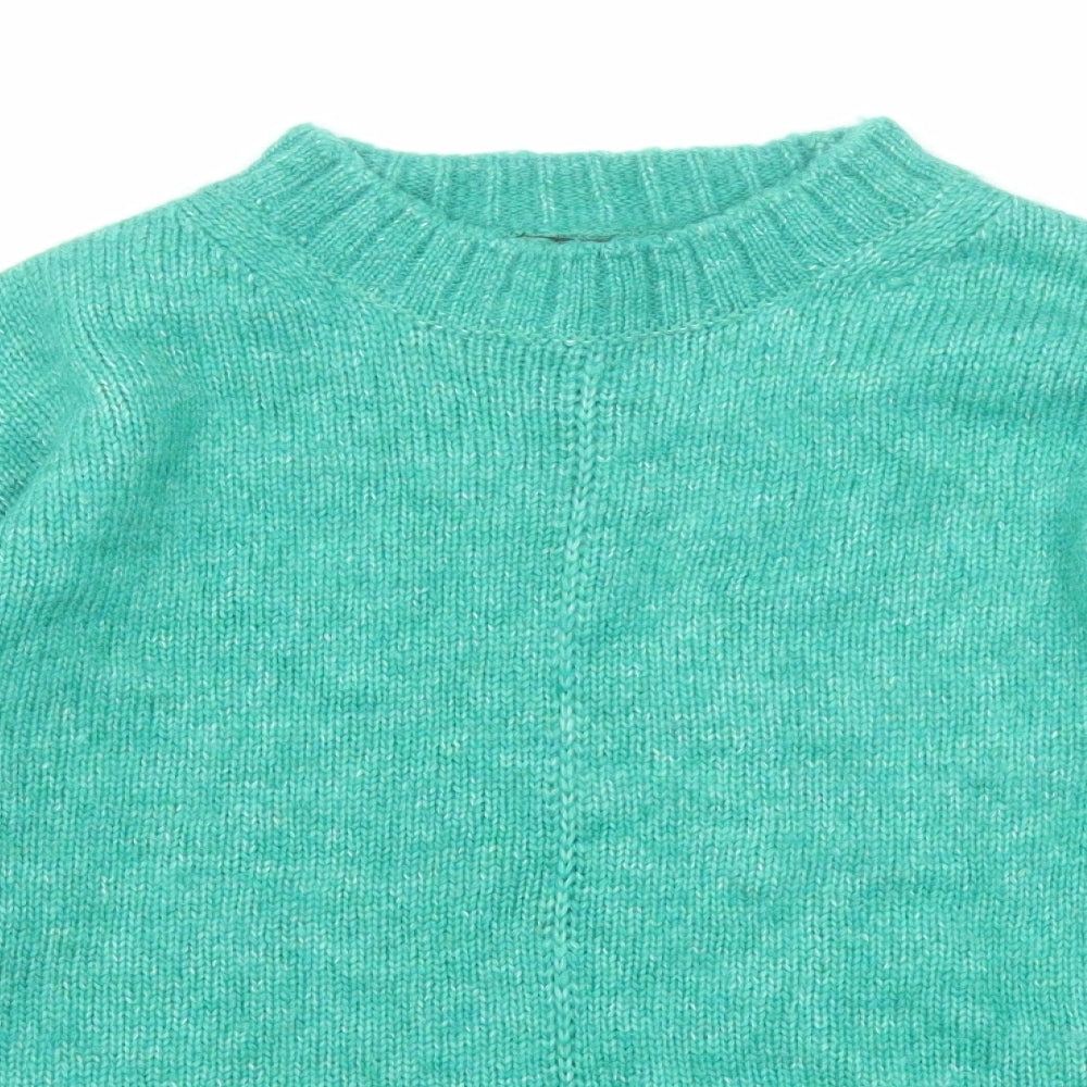 Dunnes Stores Womens Green Round Neck Acrylic Pullover Jumper Size M