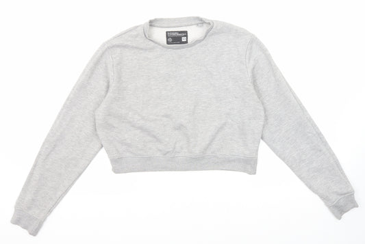 Fluid Womens Grey Cotton Pullover Sweatshirt Size 10 Pullover