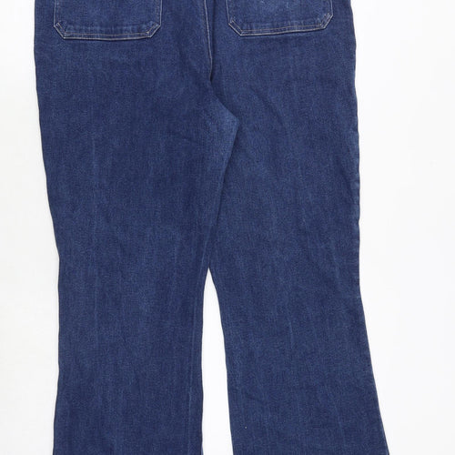 Nevada Womens Blue Polyester Bootcut Jeans Size 34 in Regular Zip