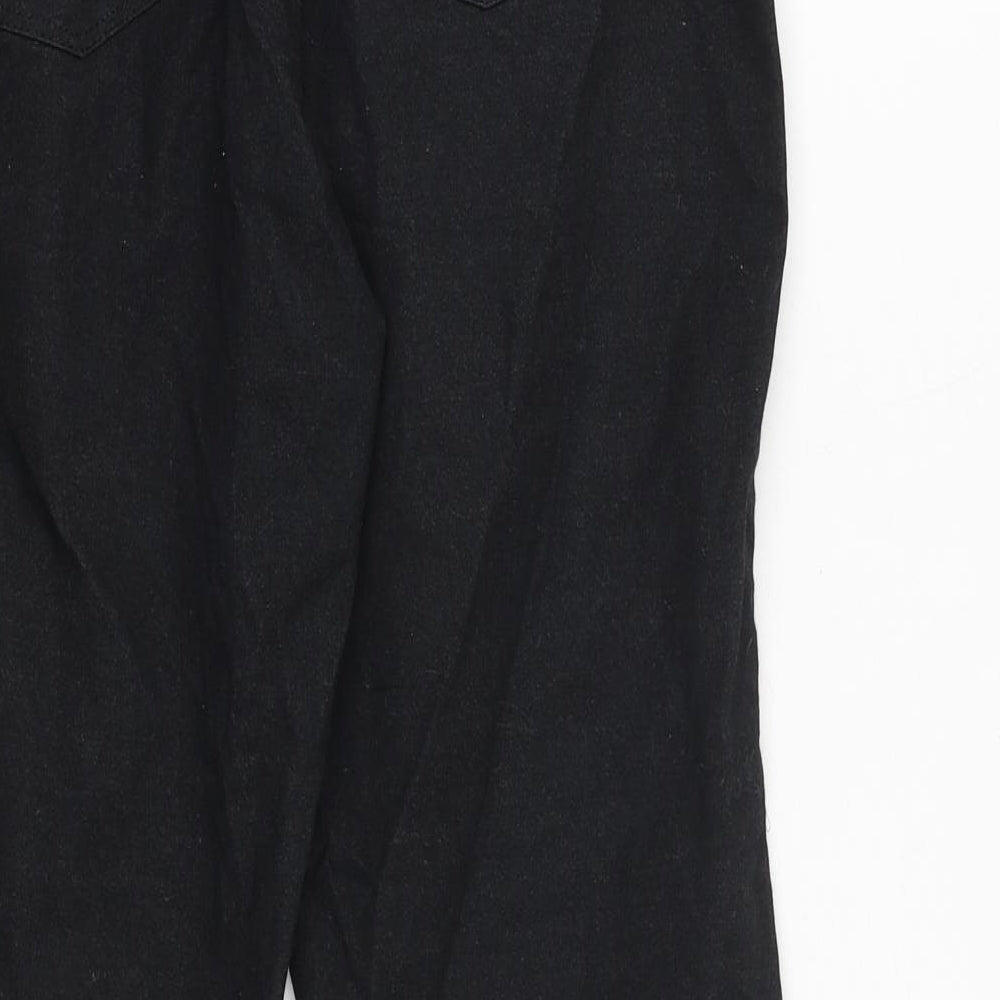 Uniqlo Womens Black Polyester Trousers Size 32 in Regular