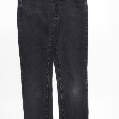 Jasper Conran Womens Black Cotton Skinny Jeans Size 8 Regular Zip