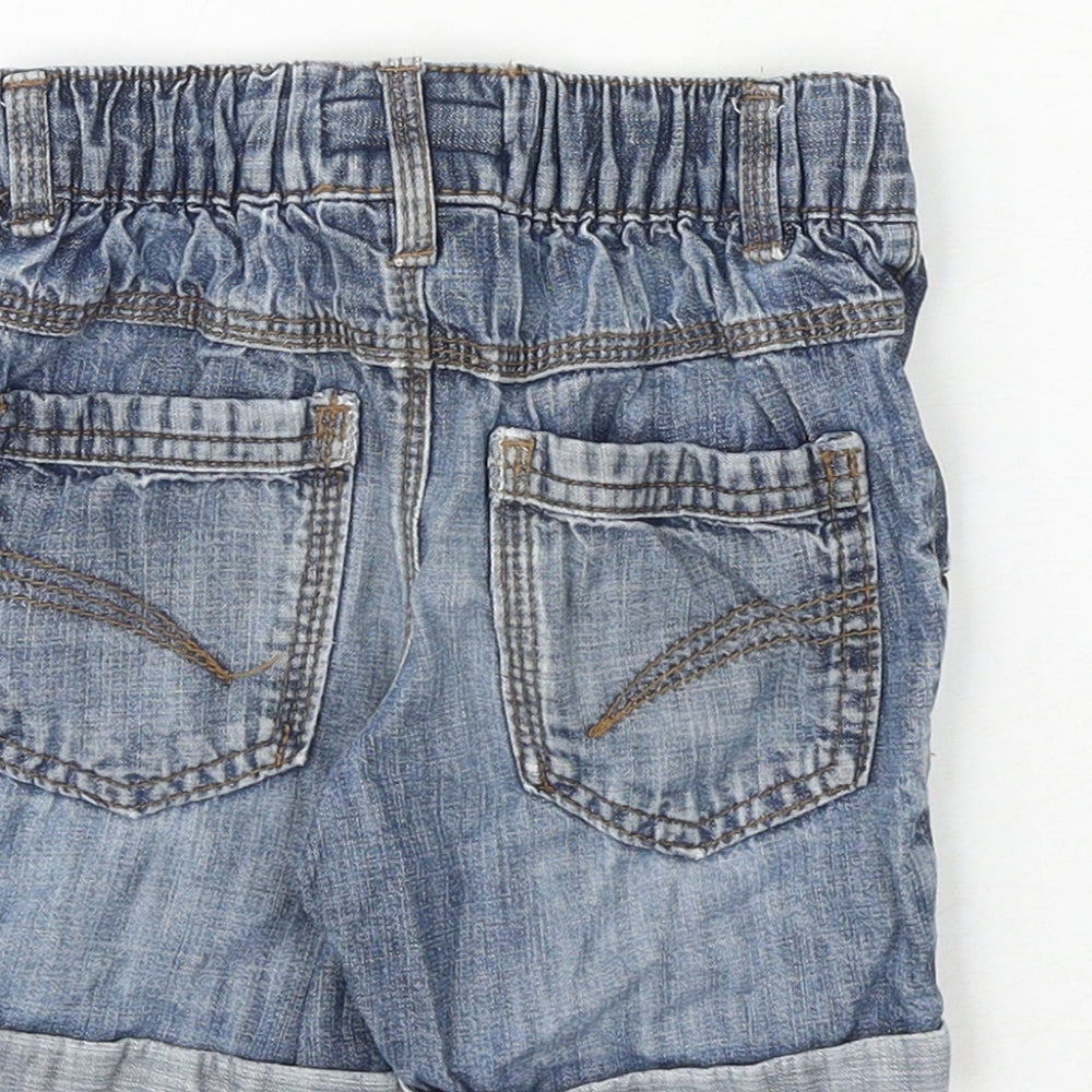 NEXT Boys Blue 100% Cotton Utility Shorts Size 2-3 Years Regular Drawstring
