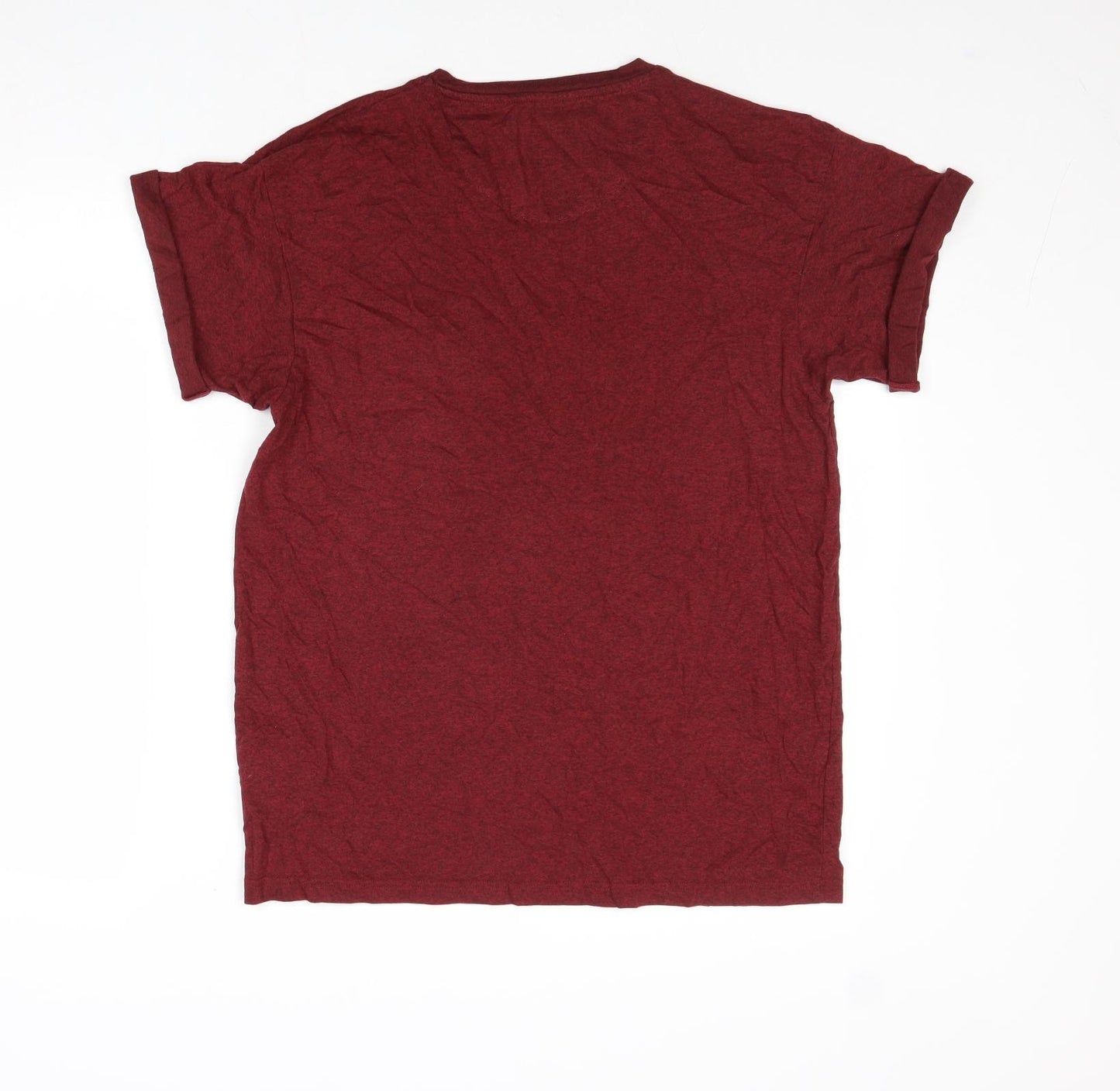 Burton Mens Red Cotton T-Shirt Size M Round Neck