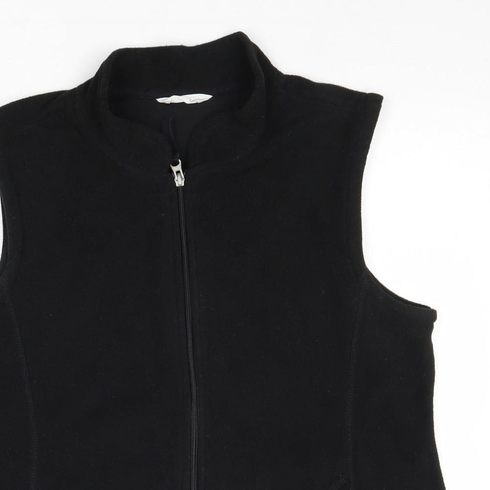 Original Essentials Womens Black Gilet Jacket Size M Zip