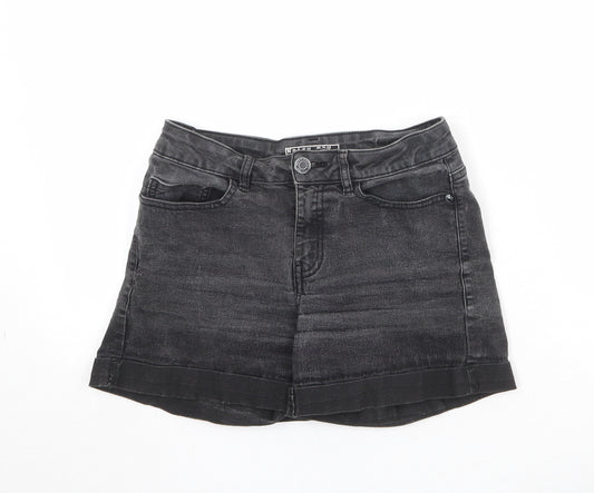 Noisy may Womens Black Cotton Mom Shorts Size S Regular Zip