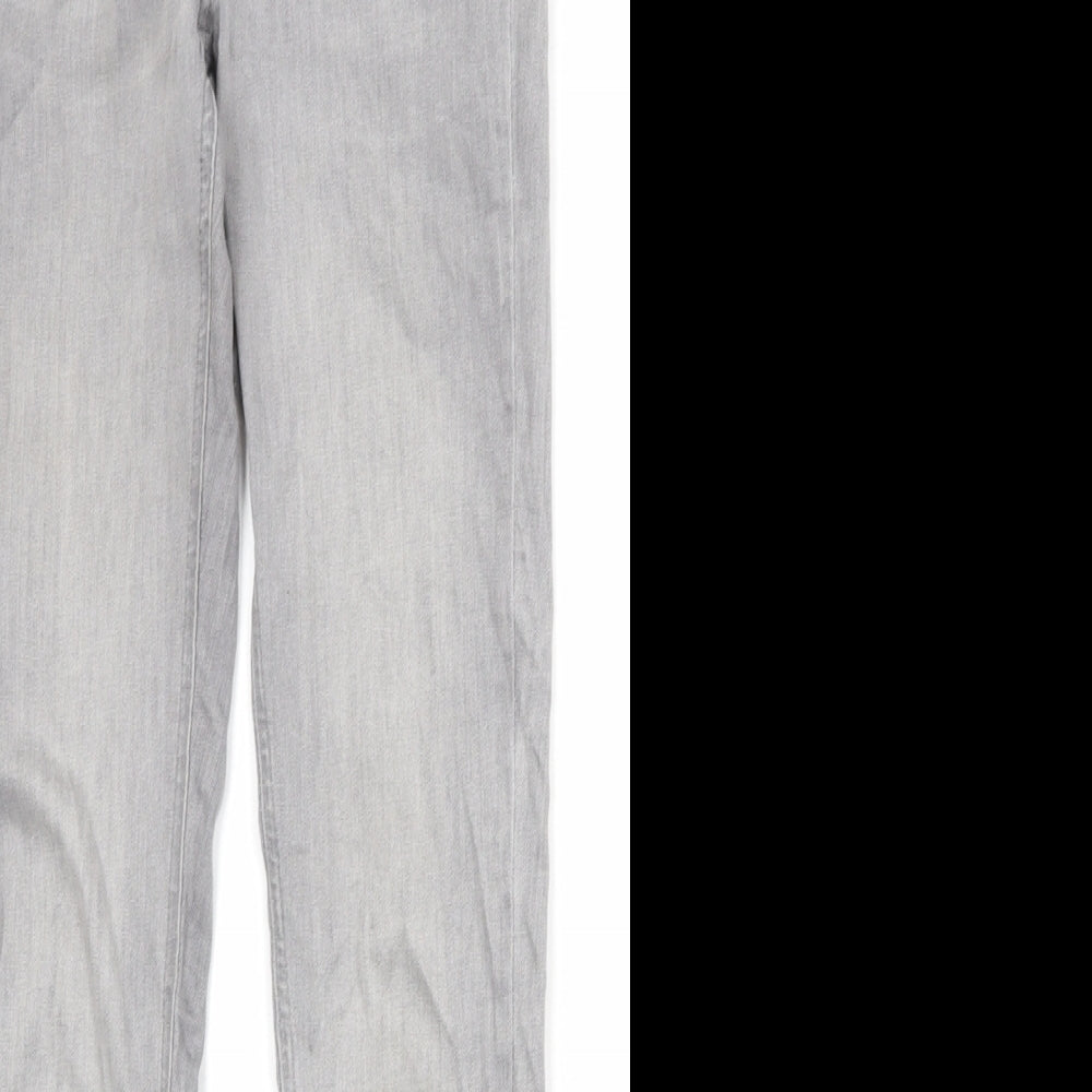 ORSAY Womens Grey Cotton Straight Jeans Size 24 in Regular Zip