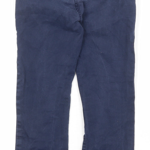Gap Boys Blue Cotton Chino Trousers Size 8-9 Years Regular Zip
