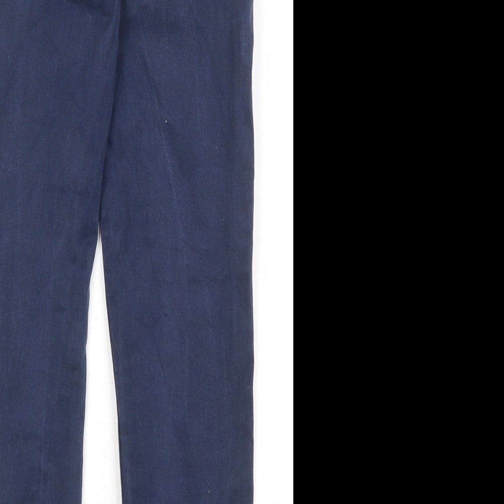 Gap Boys Blue Cotton Chino Trousers Size 8-9 Years Regular Zip