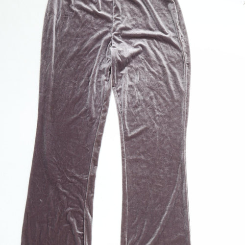 Brave Soul Womens Purple Polyester Trousers Size M Regular
