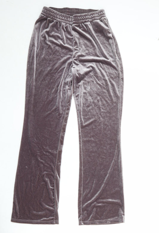 Brave Soul Womens Purple Polyester Trousers Size M Regular
