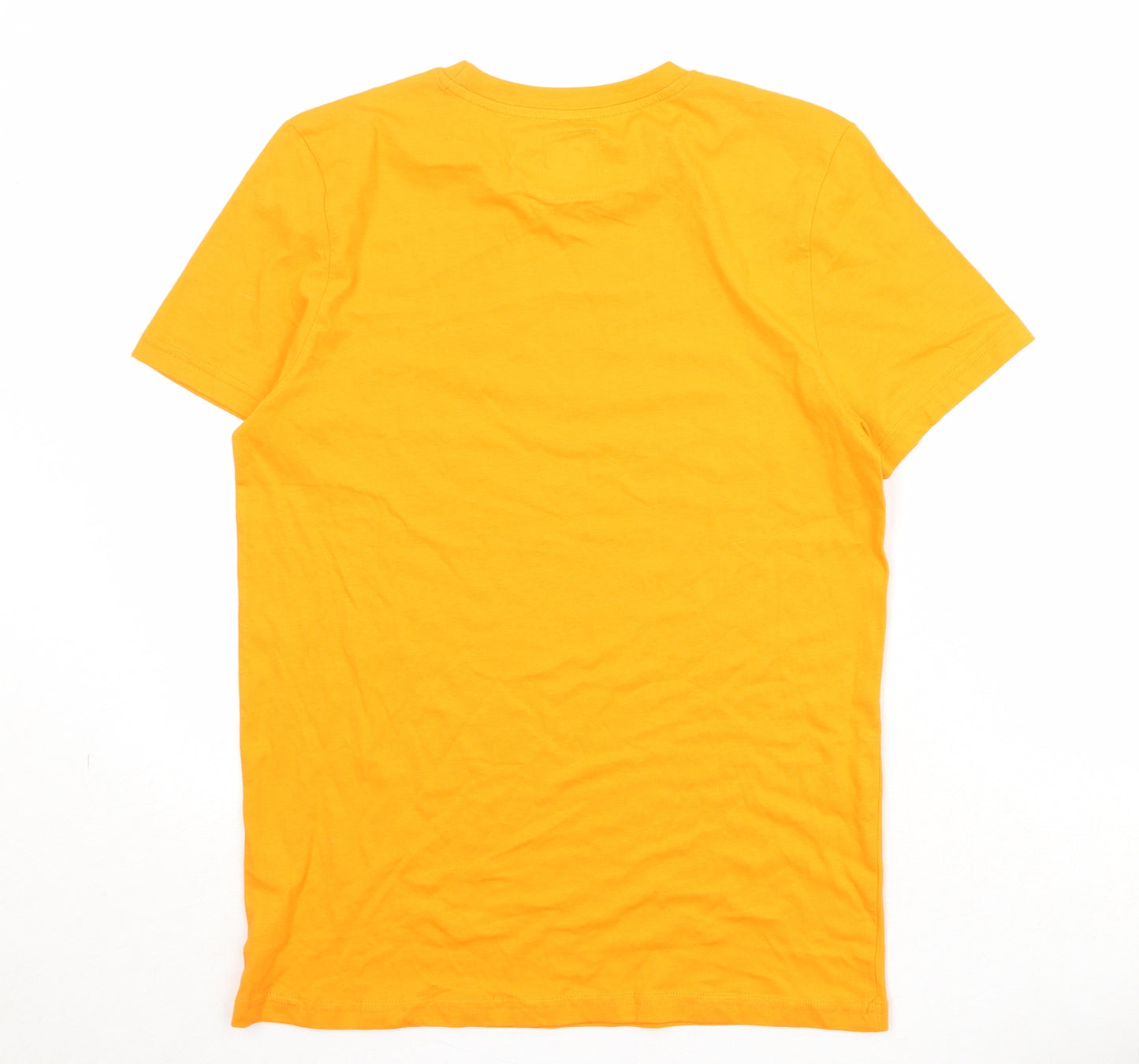 Very Boys Orange 100% Cotton Basic T-Shirt Size 14 Years Crew Neck Pullover