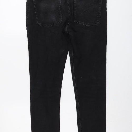 ASOS Mens Black Cotton Skinny Jeans Size 32 in L32 in Regular Button