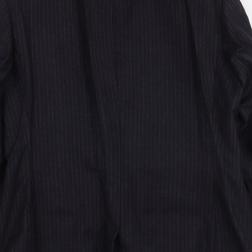 NEXT Mens Blue Striped Polyester Jacket Suit Jacket Size M Regular